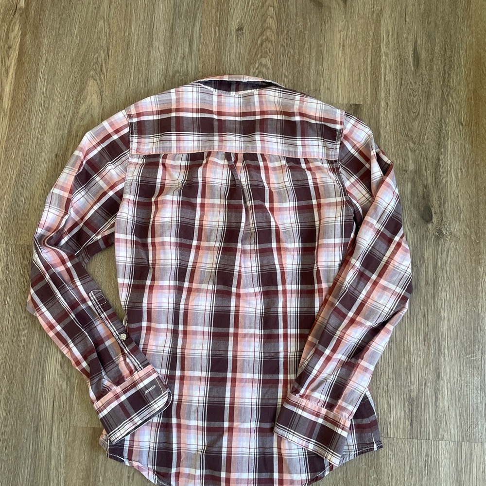 Brown cotton bottom down shirts XS - Picture 2 of 5